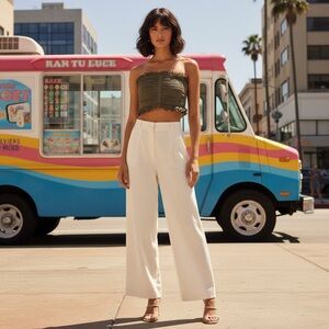 Zara bandeau cropped top  size large